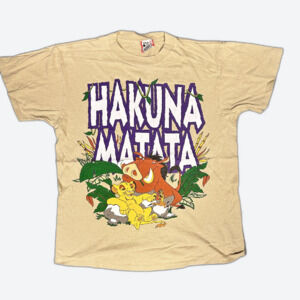 Vintage 90s Disney The Lion King Hakuna Matata Single Stitch Collectible T-Shirt
